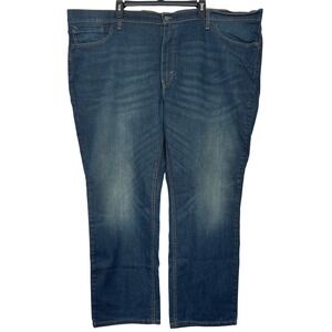 Levis 541 Athletic Taper Mens 50x30 Cotton Stretch Dark Wash Denim Blue Jeans